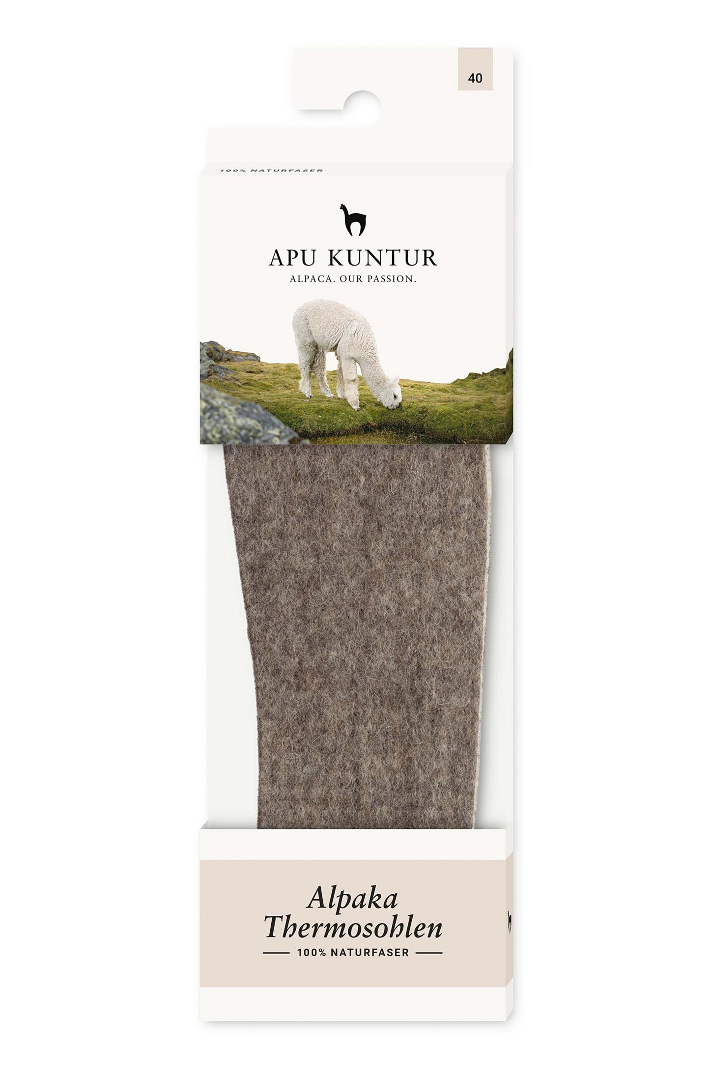 Alpaka Thermosohlen (Gr. 38-45)